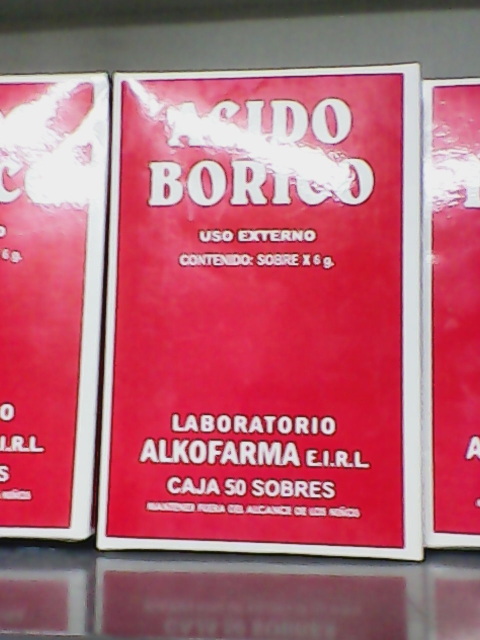 Acido Bórico - Caja 50 UN